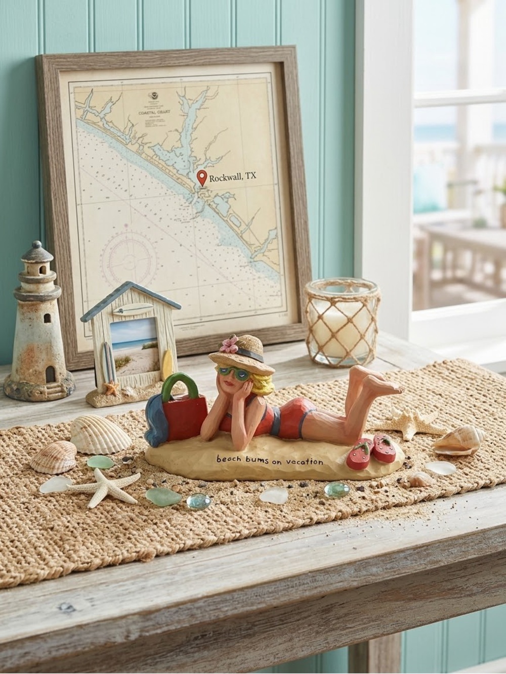 “Beach Bums On Vacation” Beach Babe Figurine